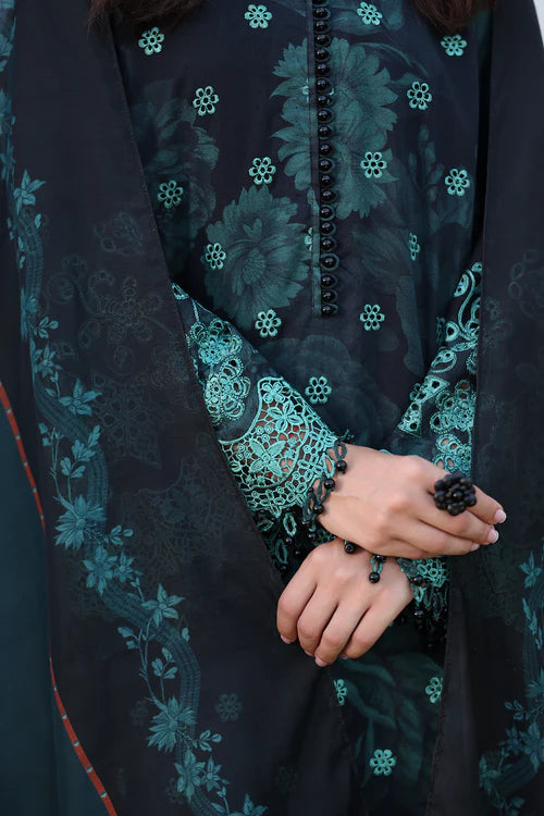 Winter 3PC Khaddar Embroidered Printed Suit