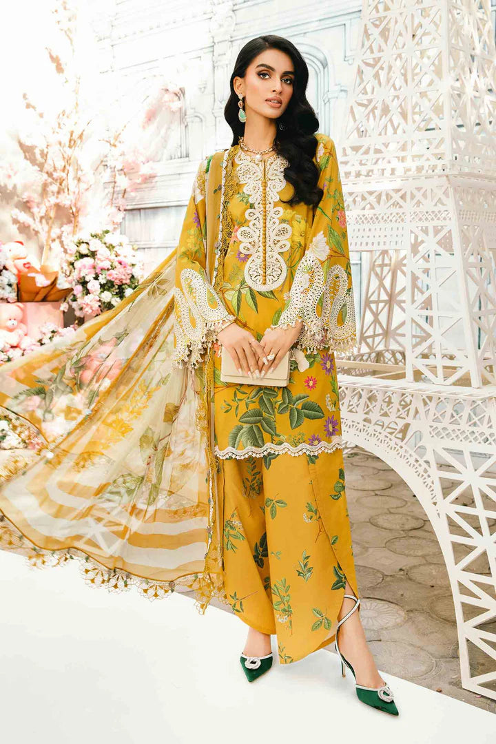 Maria 3 Piece Unstitched Embroidered Lawn Suit