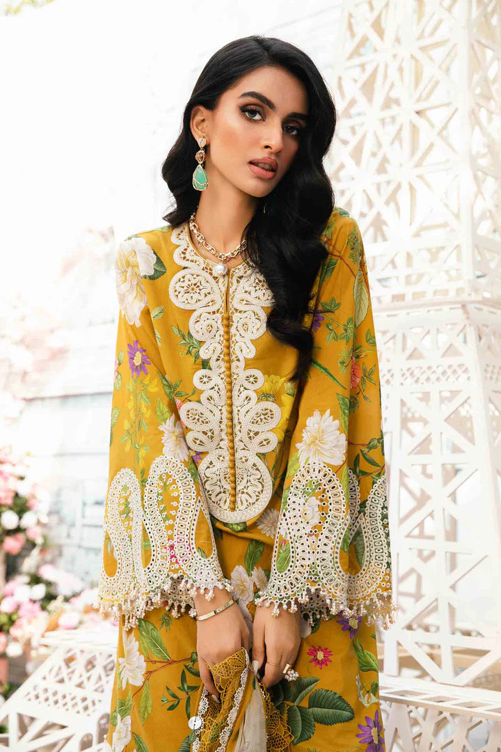 Maria 3 Piece Unstitched Embroidered Lawn Suit