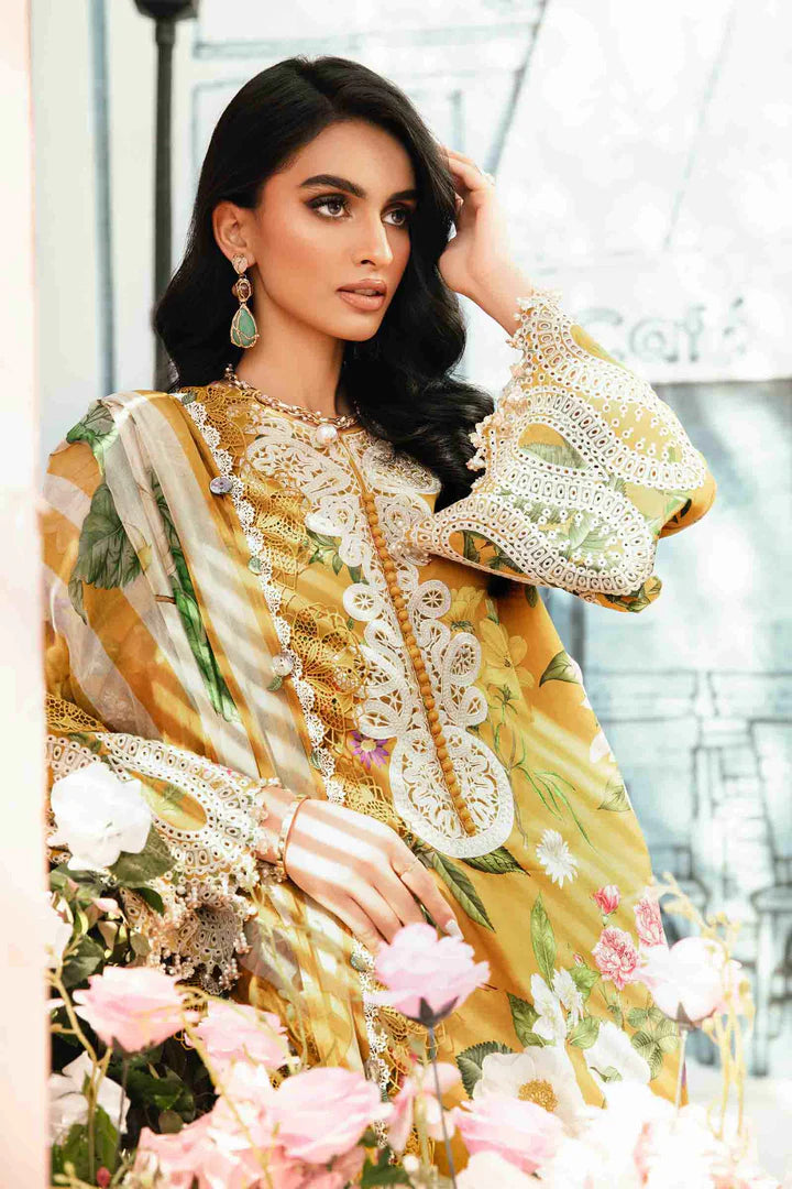 Maria 3 Piece Unstitched Embroidered Lawn Suit