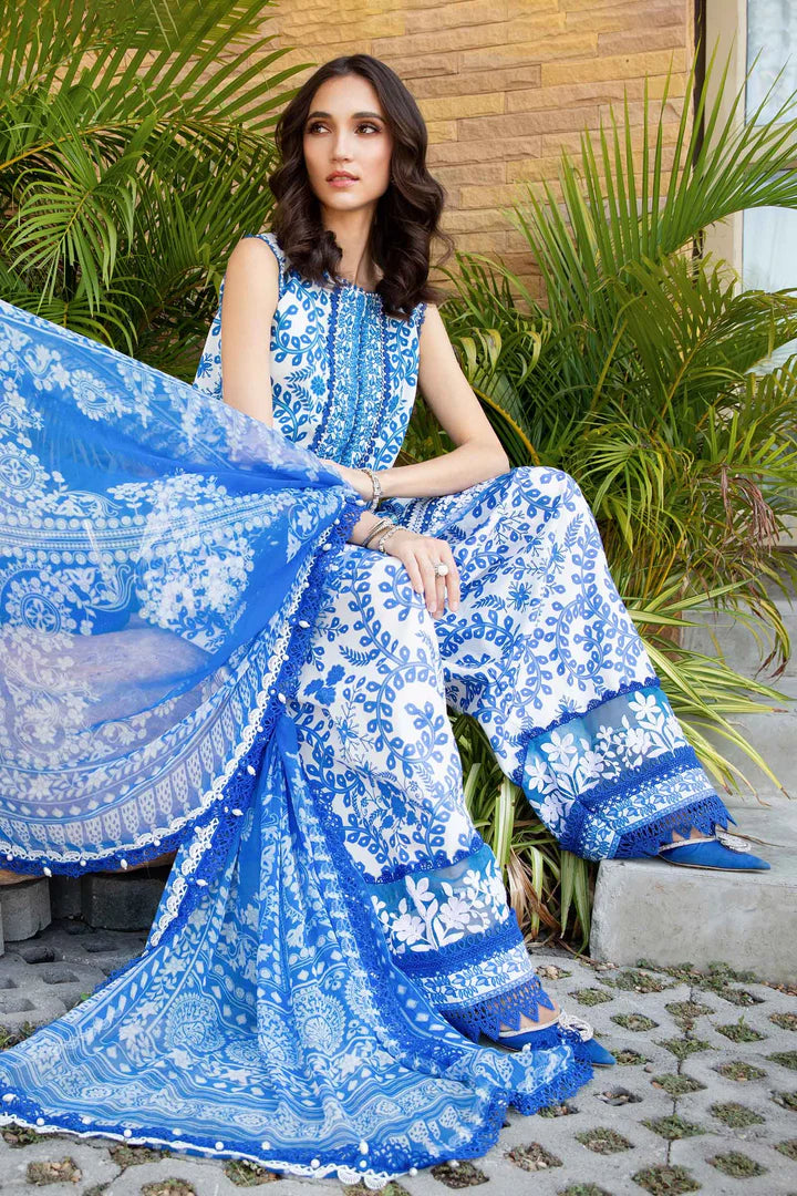 Maria B 3 Piece Unstitched Embroidered Lawn Suit