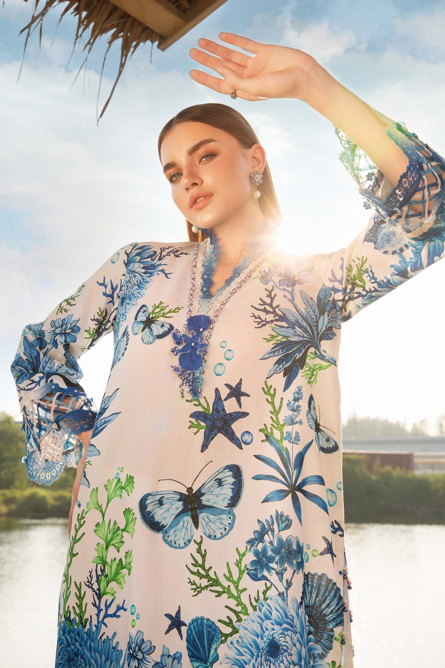 Maria B 3 Piece Unstitched Printed Lawn Suit