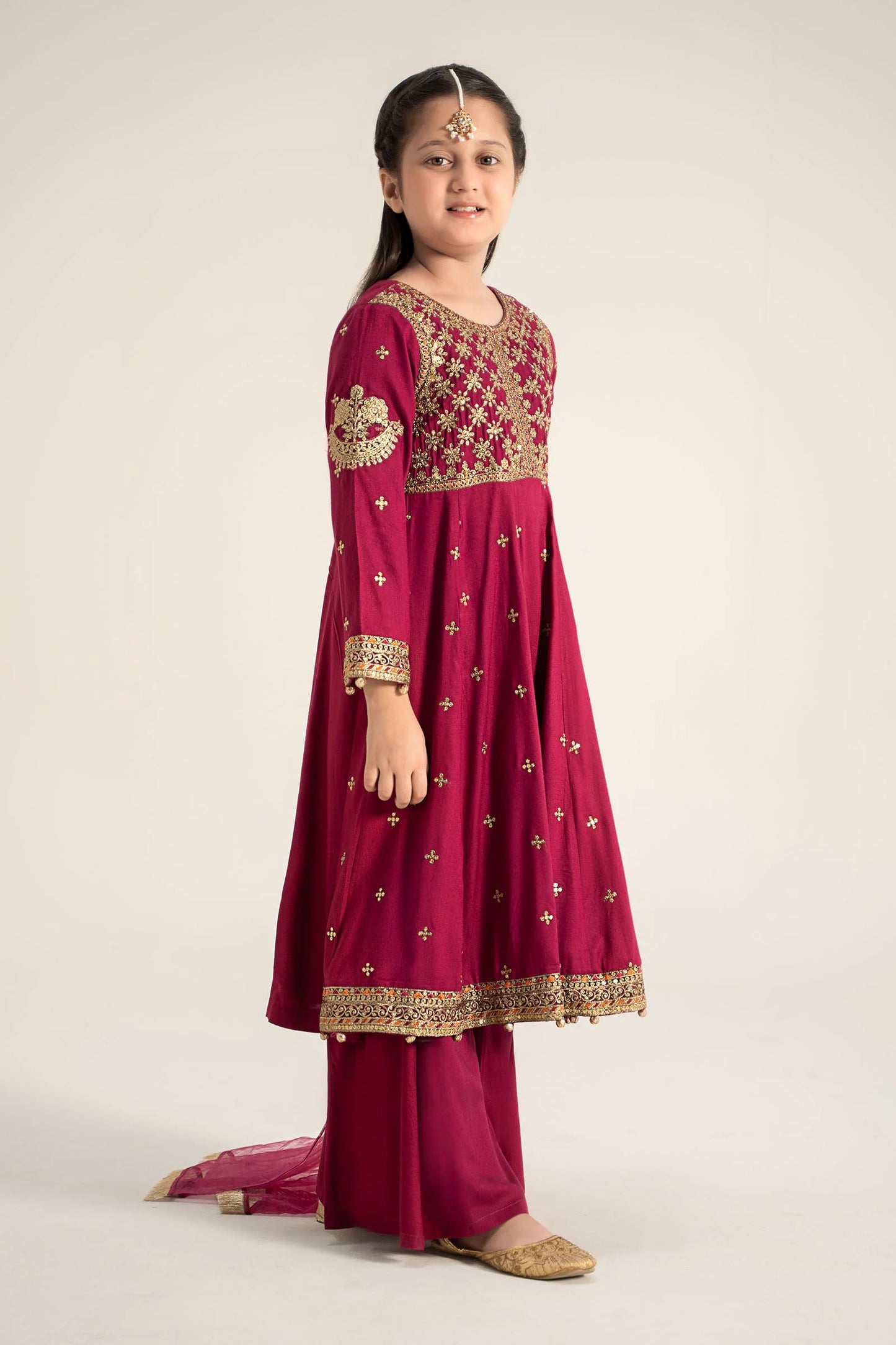 3 Piece Embroidered Linen Suit