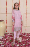 Kids 3PC Embroidered Lawn Dress With Net Dupatta