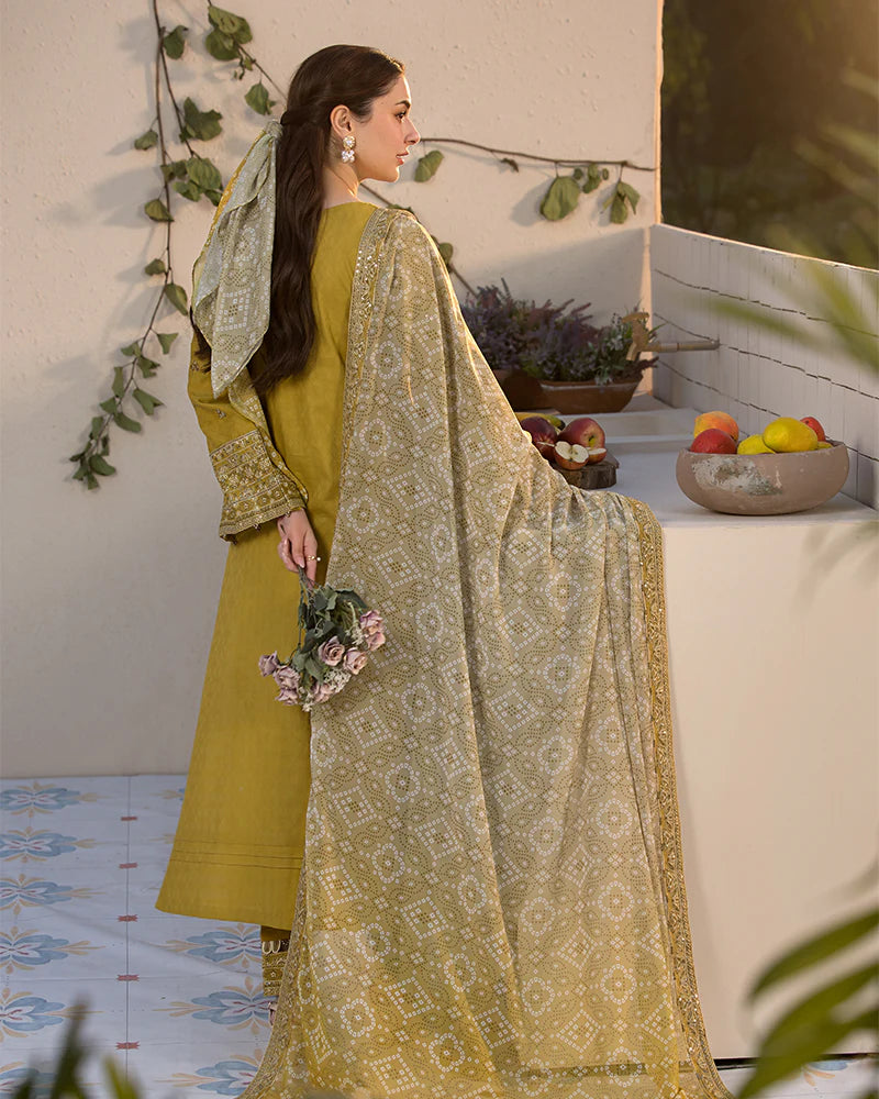 3PC Lawn Embroidered Suit – Qalamkar by Hania Amir