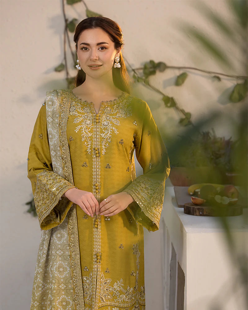 3PC Lawn Embroidered Suit – Qalamkar by Hania Amir