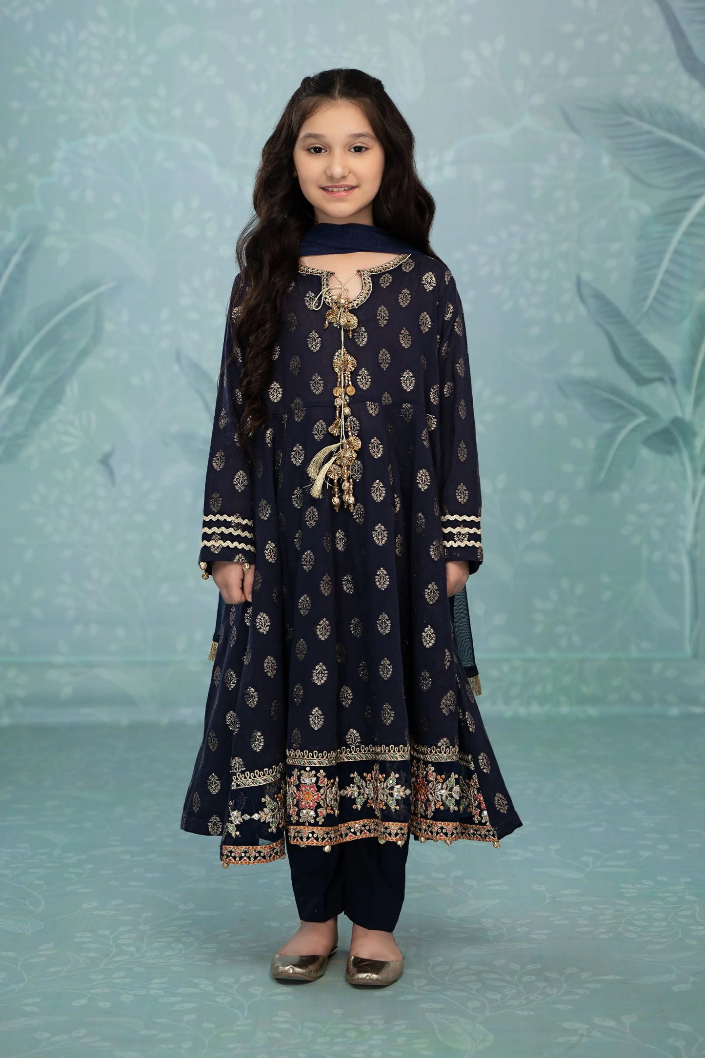 3 Piece Embroidered Suit