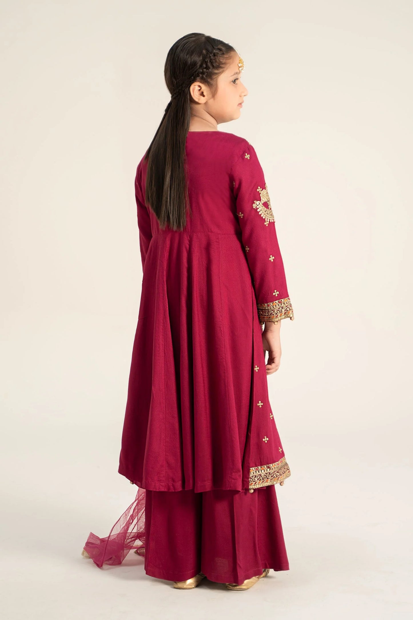 3 Piece Embroidered Linen Suit