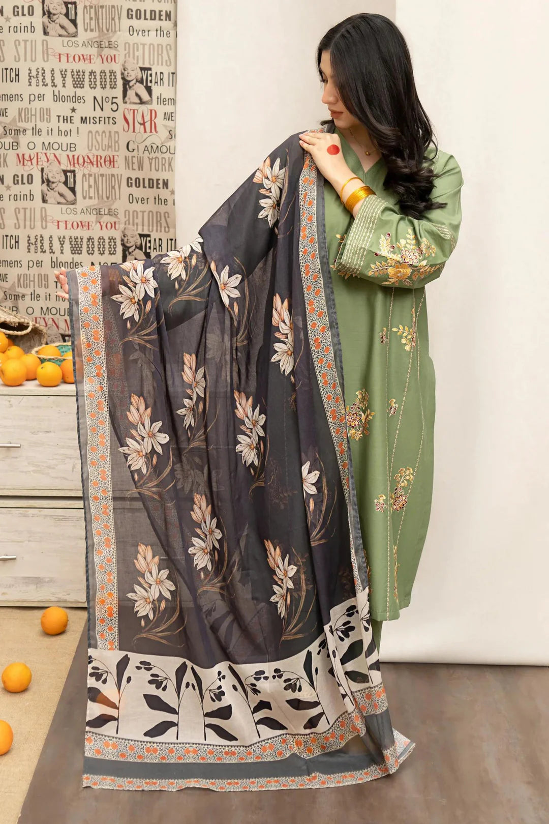 URGE - 3PC Embroidered Lawn Suit