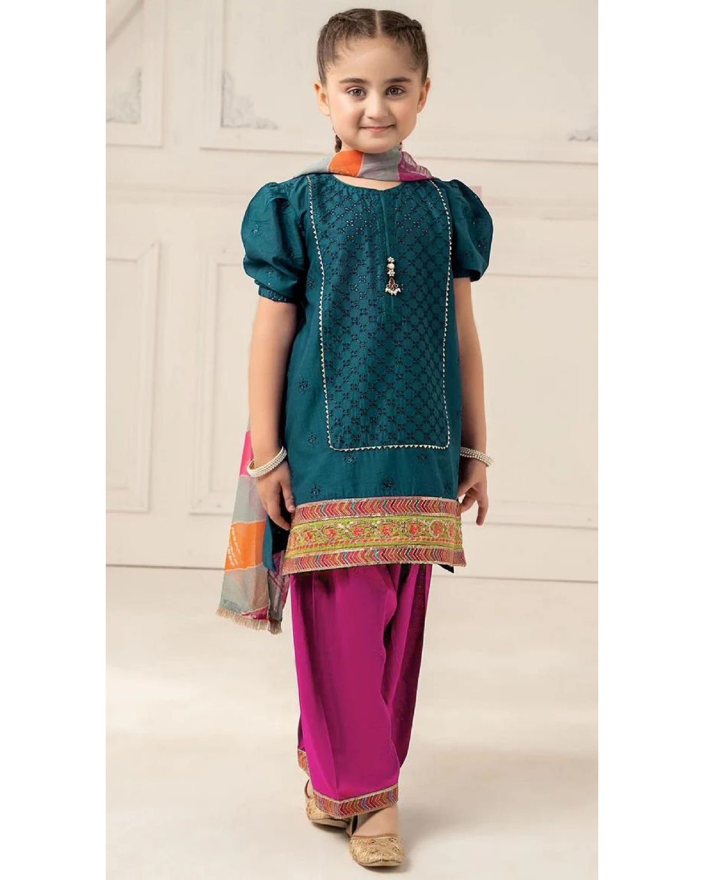 Jannat 3pc Kids Embroidered Suit