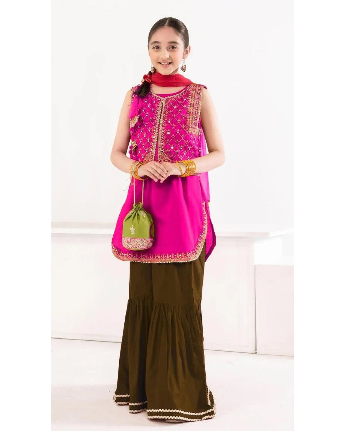 Hussna Embroidered 3pc Kids Suit