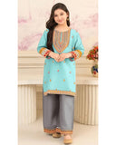 2 Pcs Girl’s Embroidered Suit