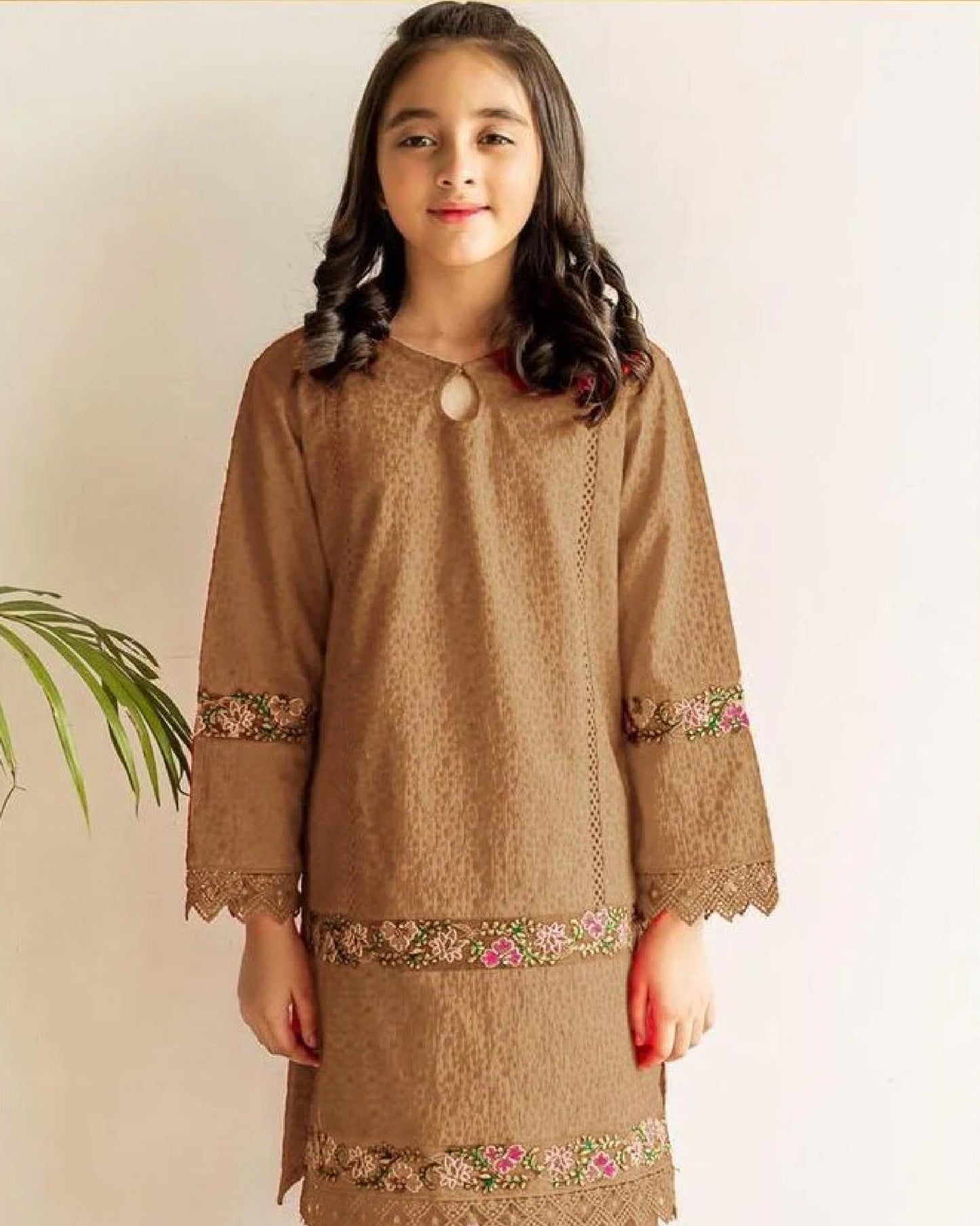 Bakhtuu 3pc Kids Embroidered Suit