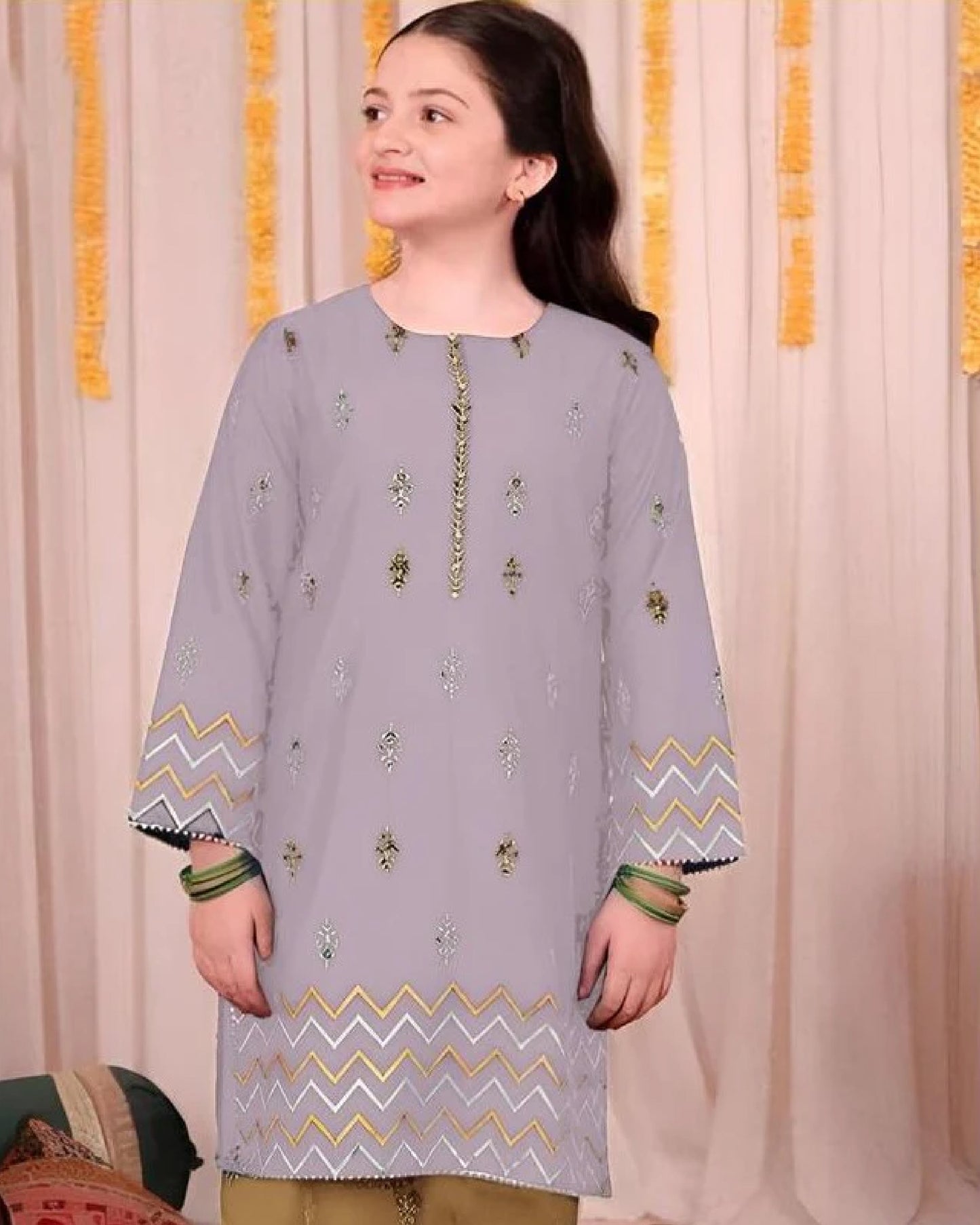 Amrah 3pc kids Embroidered suit