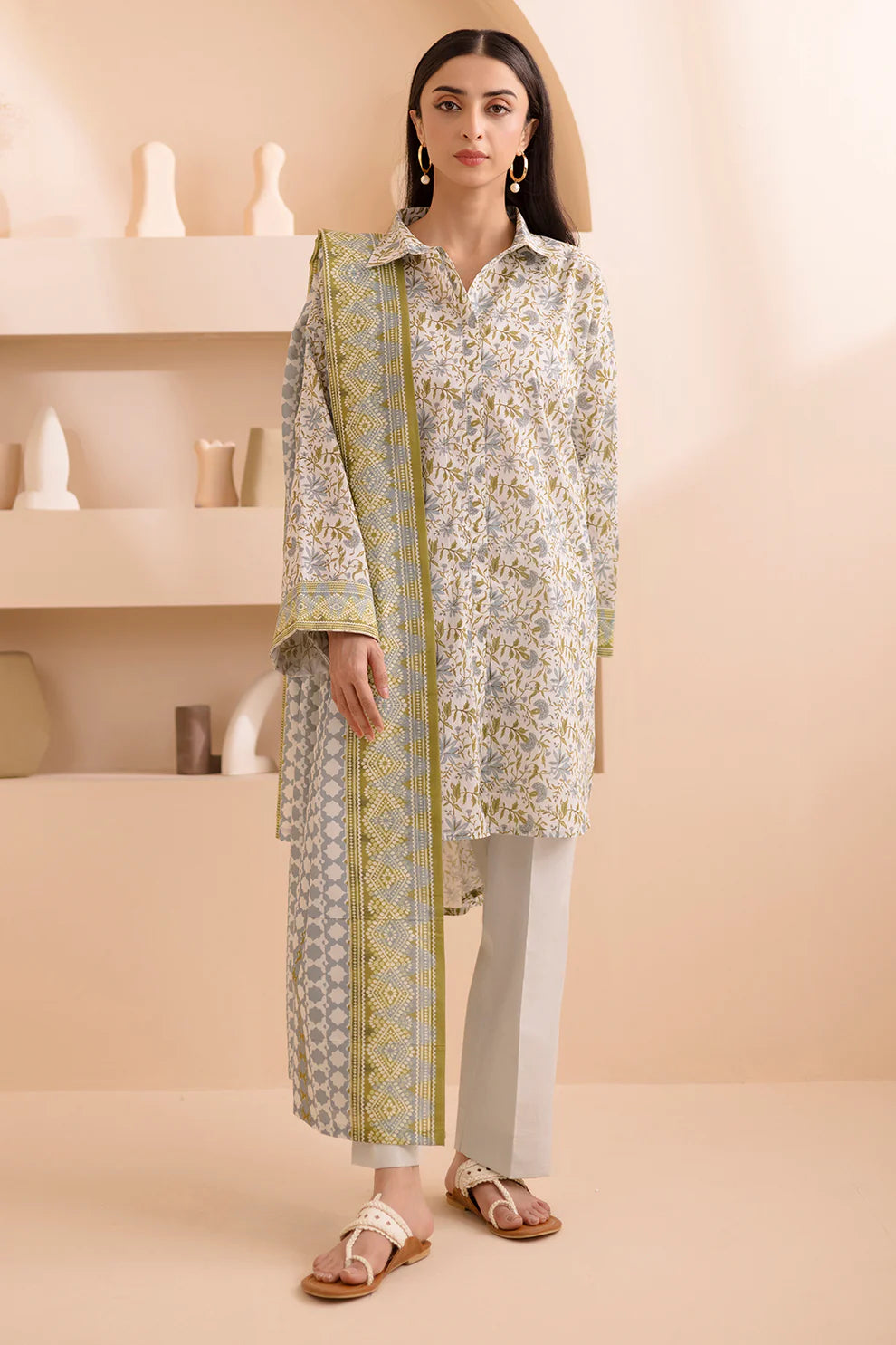 Winter 3PC Khaddar Printed Suit
