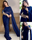 Multi Sequence with Pearls & Embroidery Saree Set