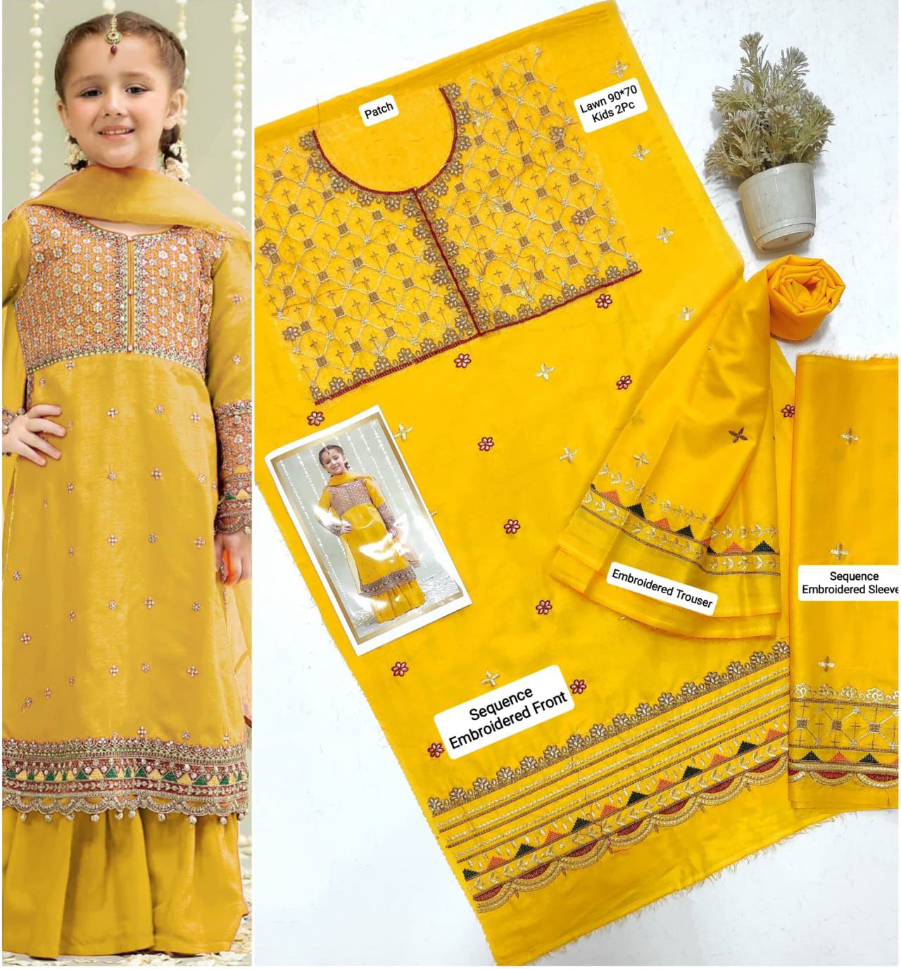 Princes Kids Embroidered Lawn Suit