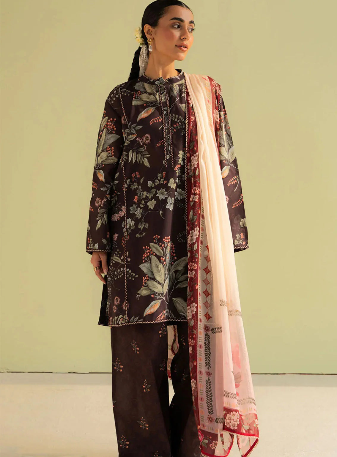 Khaddar Coco By Zara Shahjahan 3PC Winter Printed Suit