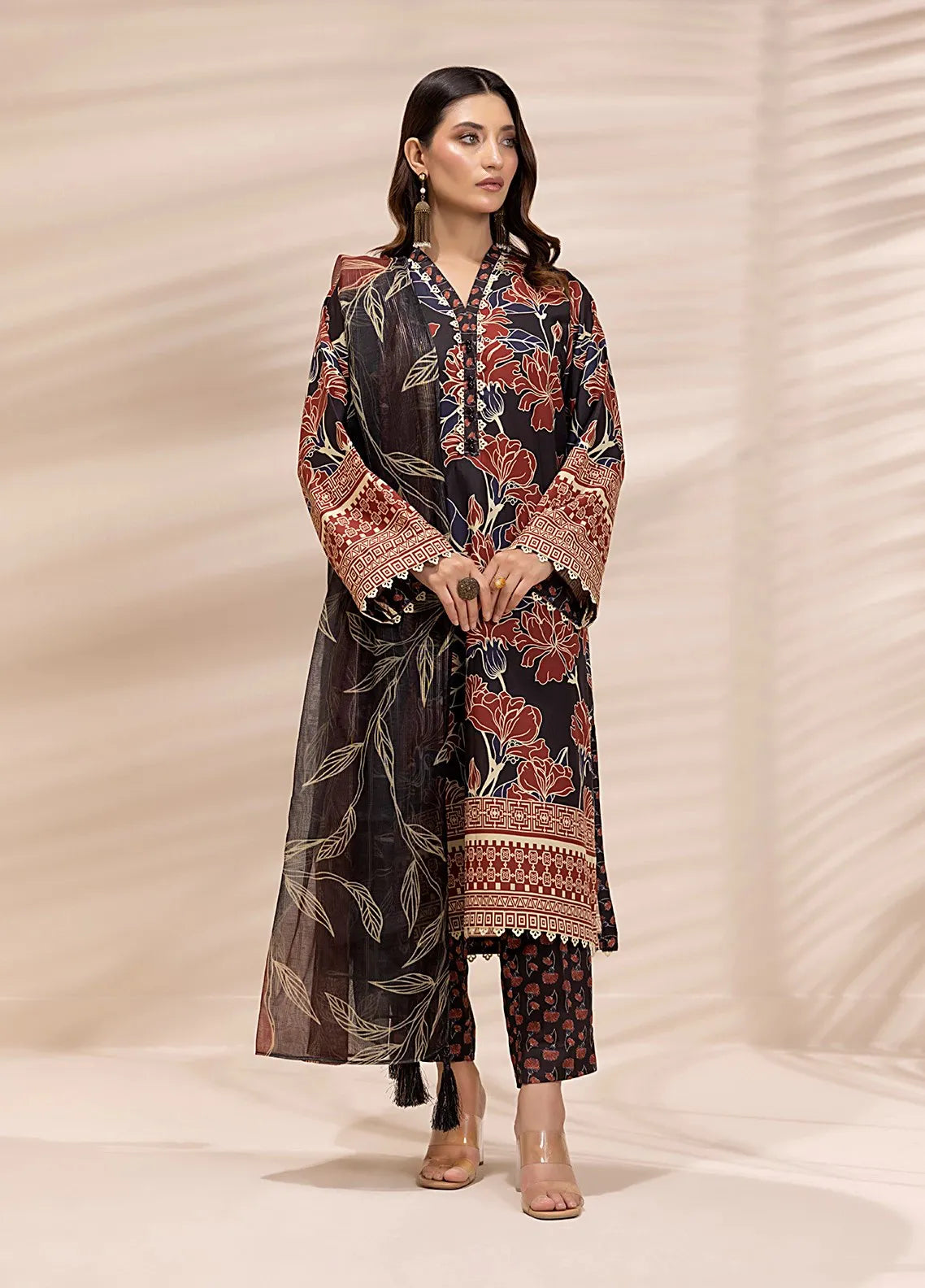 Winter 3PC Khaddar Printed Suit