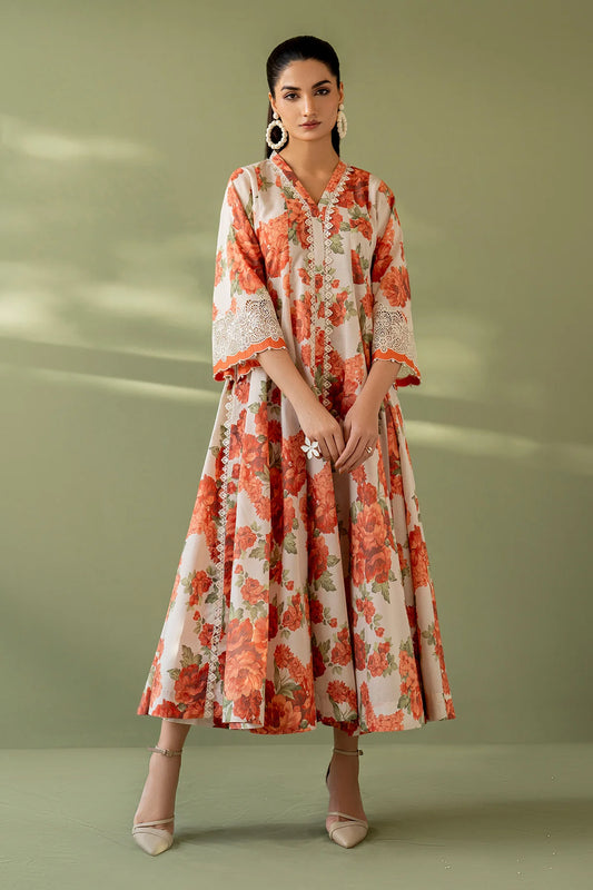 Baroque Floral Embroidered Linen 3-Piece