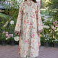 Crimson Embroidered Linen 3 Piece