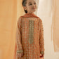 Maria B Kids 3PC Embroidered Linen Dress With Net Dupatta