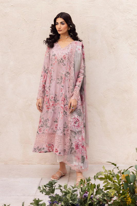 Crimson Embroidered Linen 3-Piece
