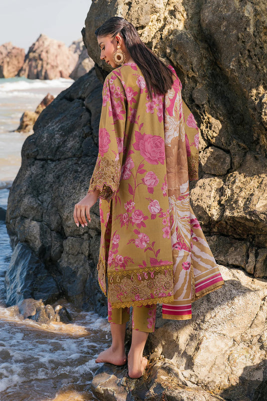 Baroque Embroidered Floral Lawn Ensemble – 3-Piece Suit