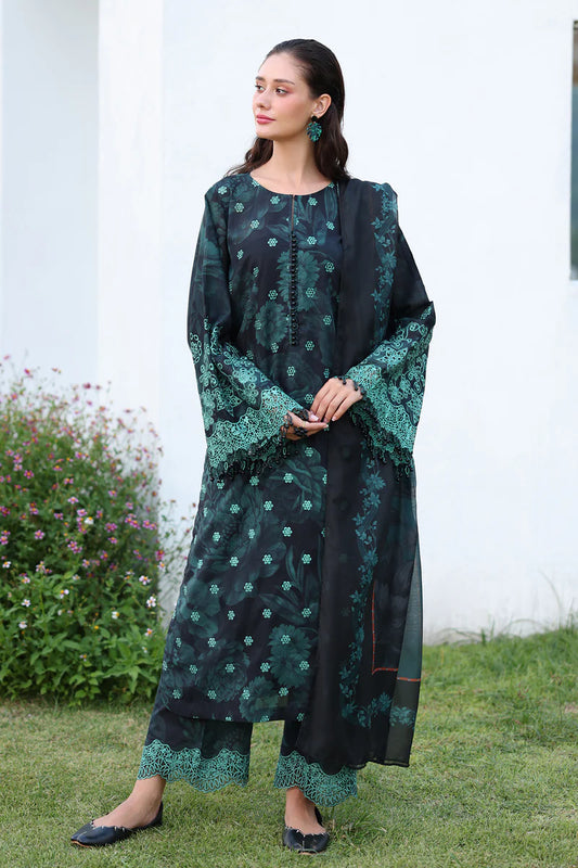 Winter 3PC Khaddar Embroidered Printed Suit