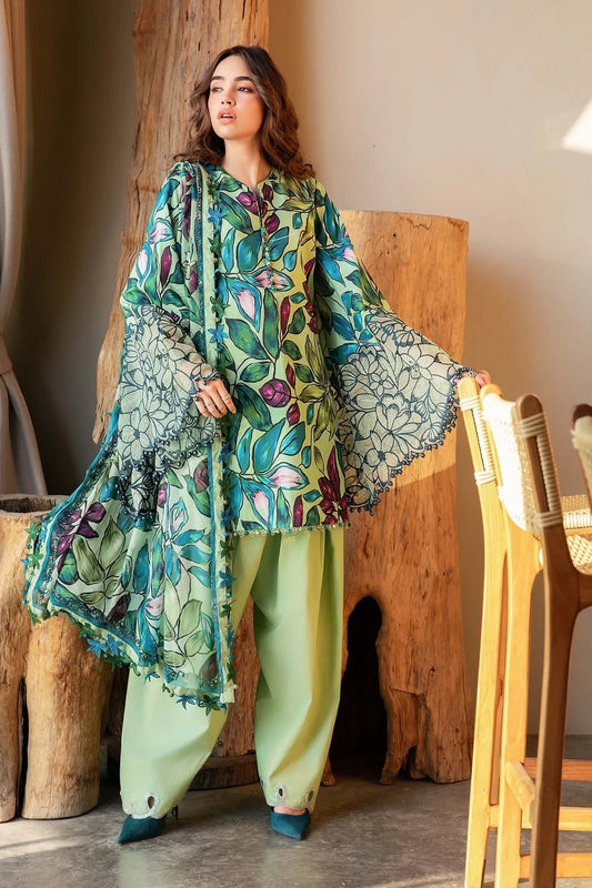 Maria B-3 Piece Unstitched Embroidered Lawn Suit