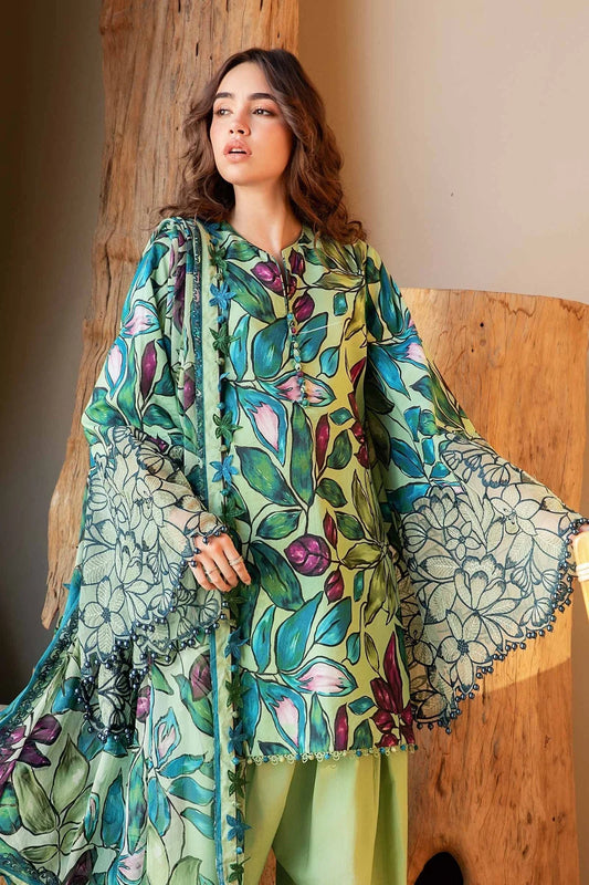 Maria B-3 Piece Unstitched Embroidered Lawn Suit