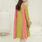Maria B Kids Embroidered frock with shalwar and chiffon dupatta.