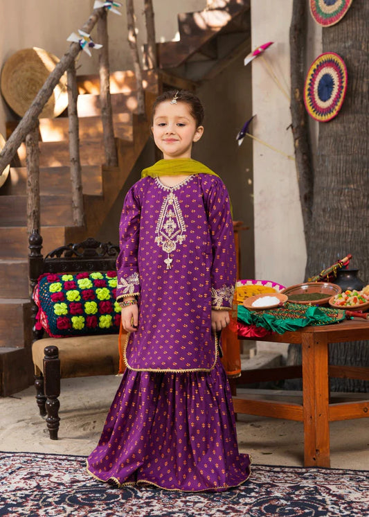 3PC Embroidered Linen Dress