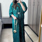 Rooh-e-Sham Kaftan Stitch – Emerald Green