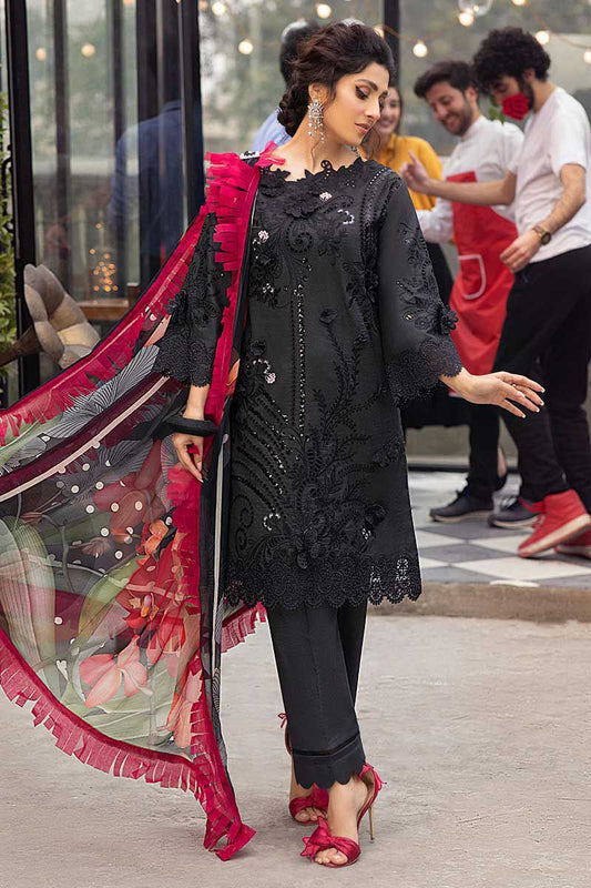 Zara Shahjahan Embroidered Black Lawn 3PC