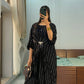 Rooh-e-Sham Kaftan Stitch – Jet Black