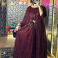 Rooh-e-Sham Kaftan Stich – Wine Red