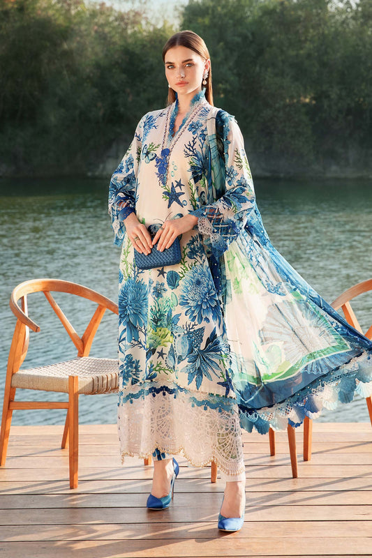 Maria B 3 Piece Unstitched Printed Lawn Suit
