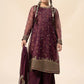 3 Piece Embroidered Cotton Net Suit