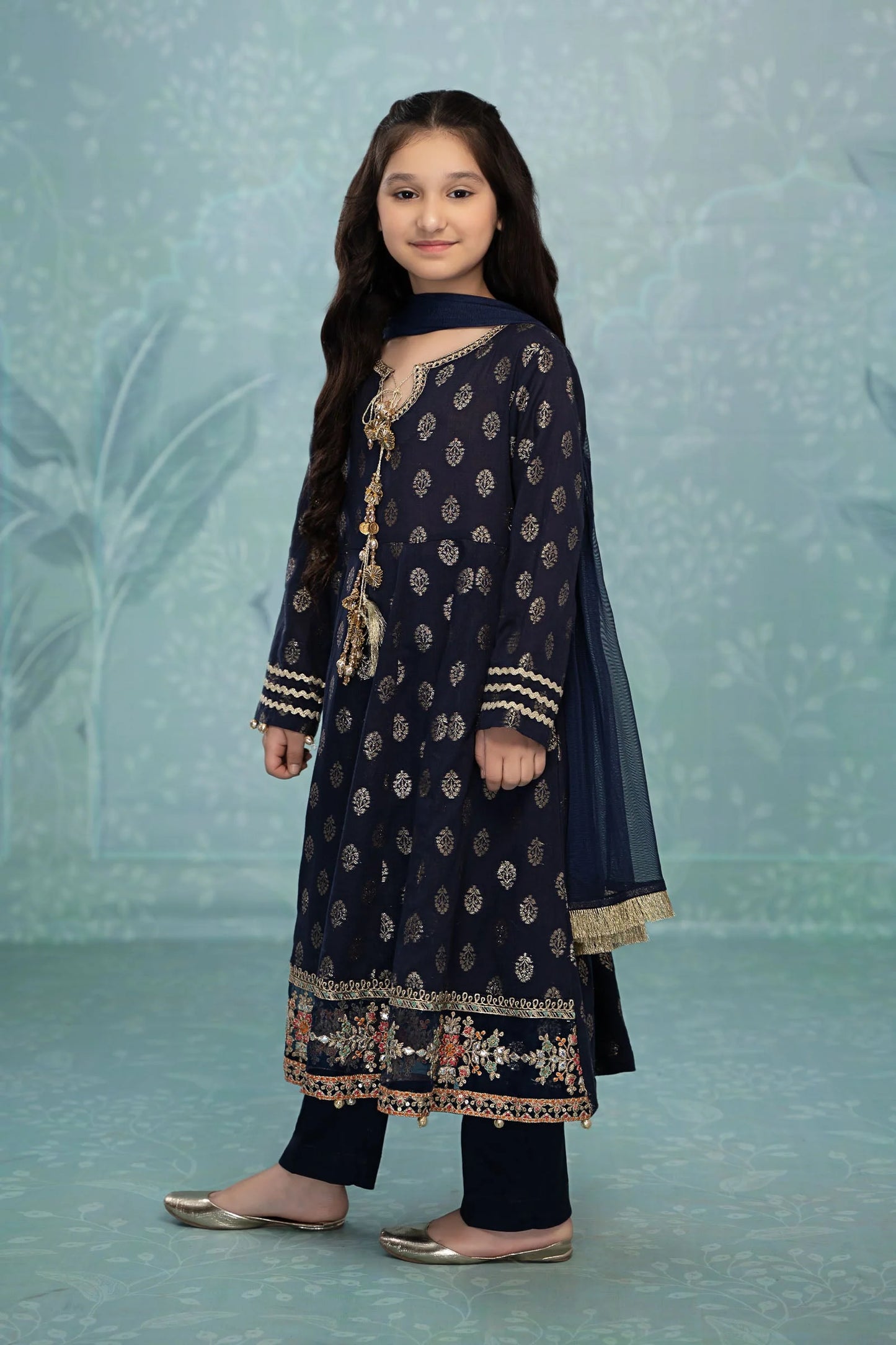 3 Piece Embroidered Suit