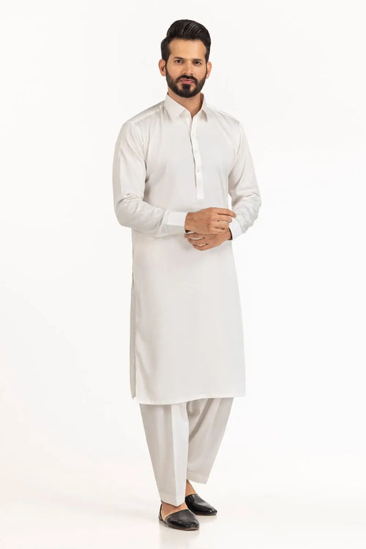 GulAhmed Unstitched White Washing Wear Kurta Shalwar