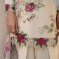 Borer Embroidered Printed Linen Suit with Silk Dupatta