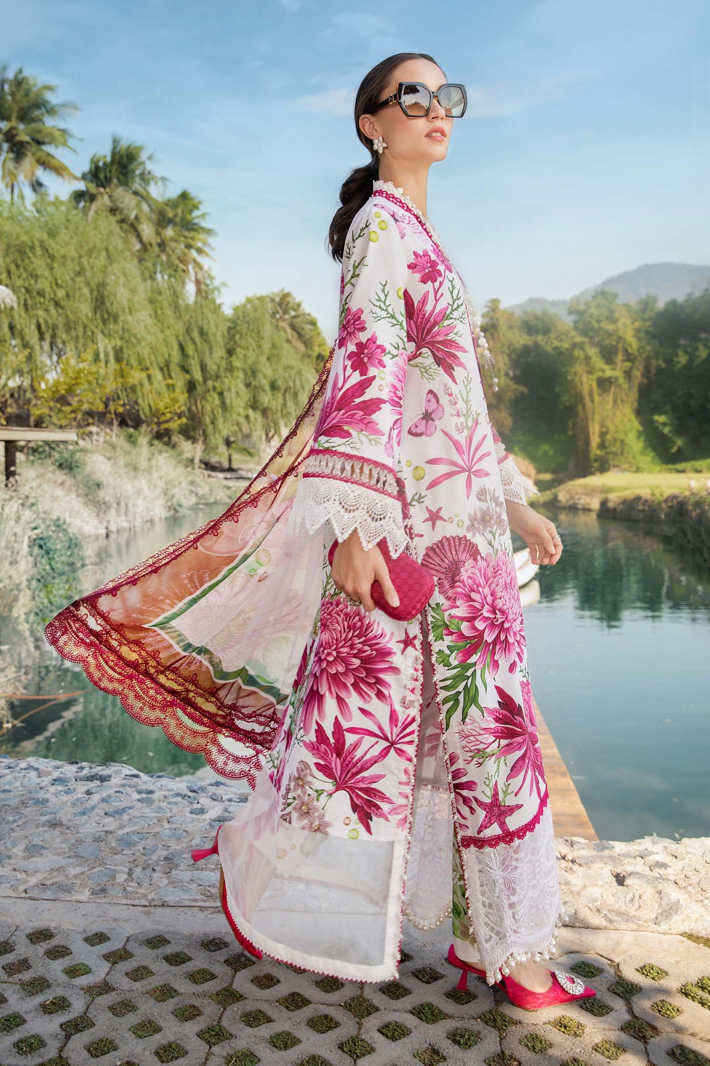 Maria B 3 Piece Unstitched Printed Lawn Suit