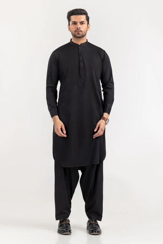 GulAhmed Unstitched Black Washing Wear Kurta Shalwar