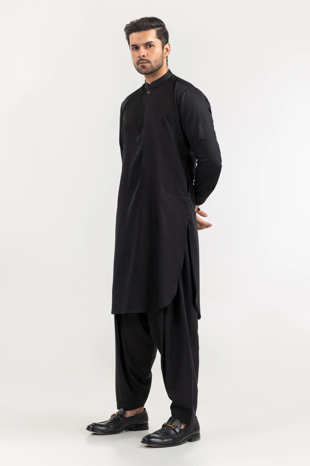 GulAhmed Unstitched Black Washing Wear Kurta Shalwar