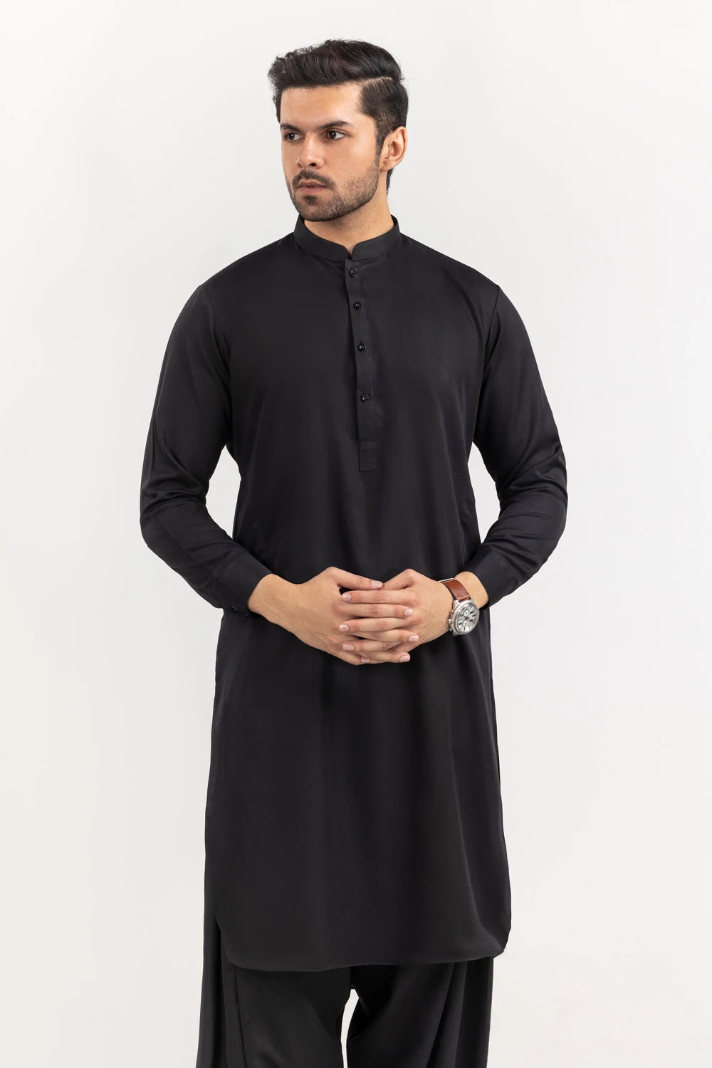 GulAhmed Unstitched Black Washing Wear Kurta Shalwar