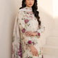 Borer Embroidered Printed Linen Suit with Silk Dupatta