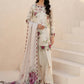 Borer Embroidered Printed Linen Suit with Silk Dupatta
