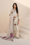 Borer Embroidered Printed Linen Suit with Silk Dupatta