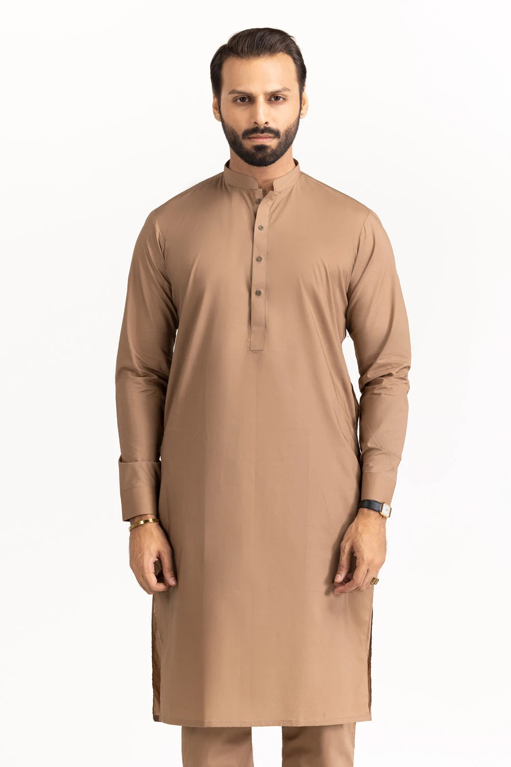 GulAhmed Unstitched Light Brown Washing Wear Kurta Shalwar